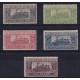 FRANCIA 1901 Yv C.P.  9/14 SERIE COMPLETA ESTAMPILLAS DE FERROCARRIL NUVAS SIN GOMA EL VALOR BAJO MINIMO DEFECTO RARAS 150 EUROS